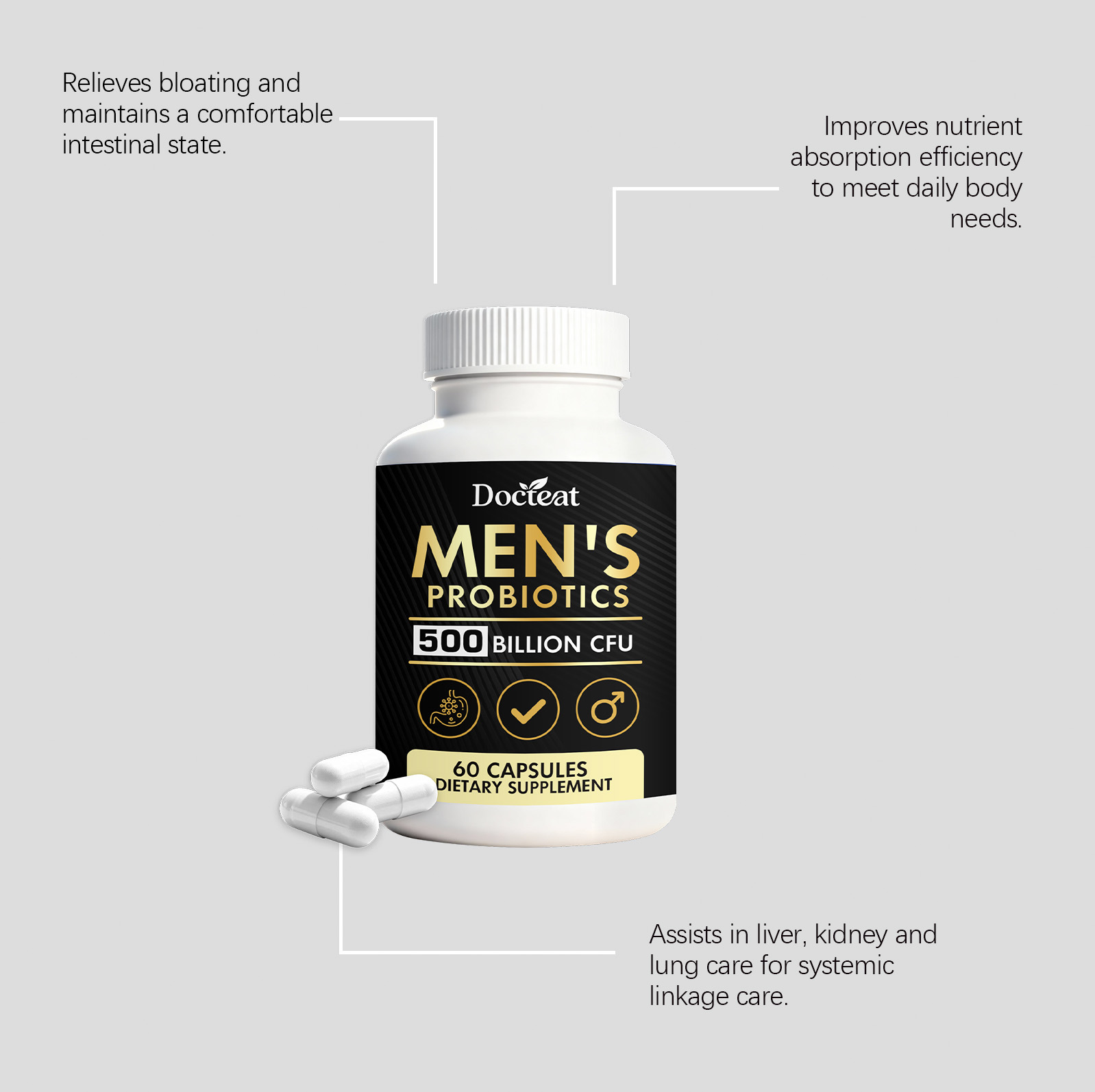 Nutrition Fitness Health - GOOGEER Men's Health Capsules Improve Urinary