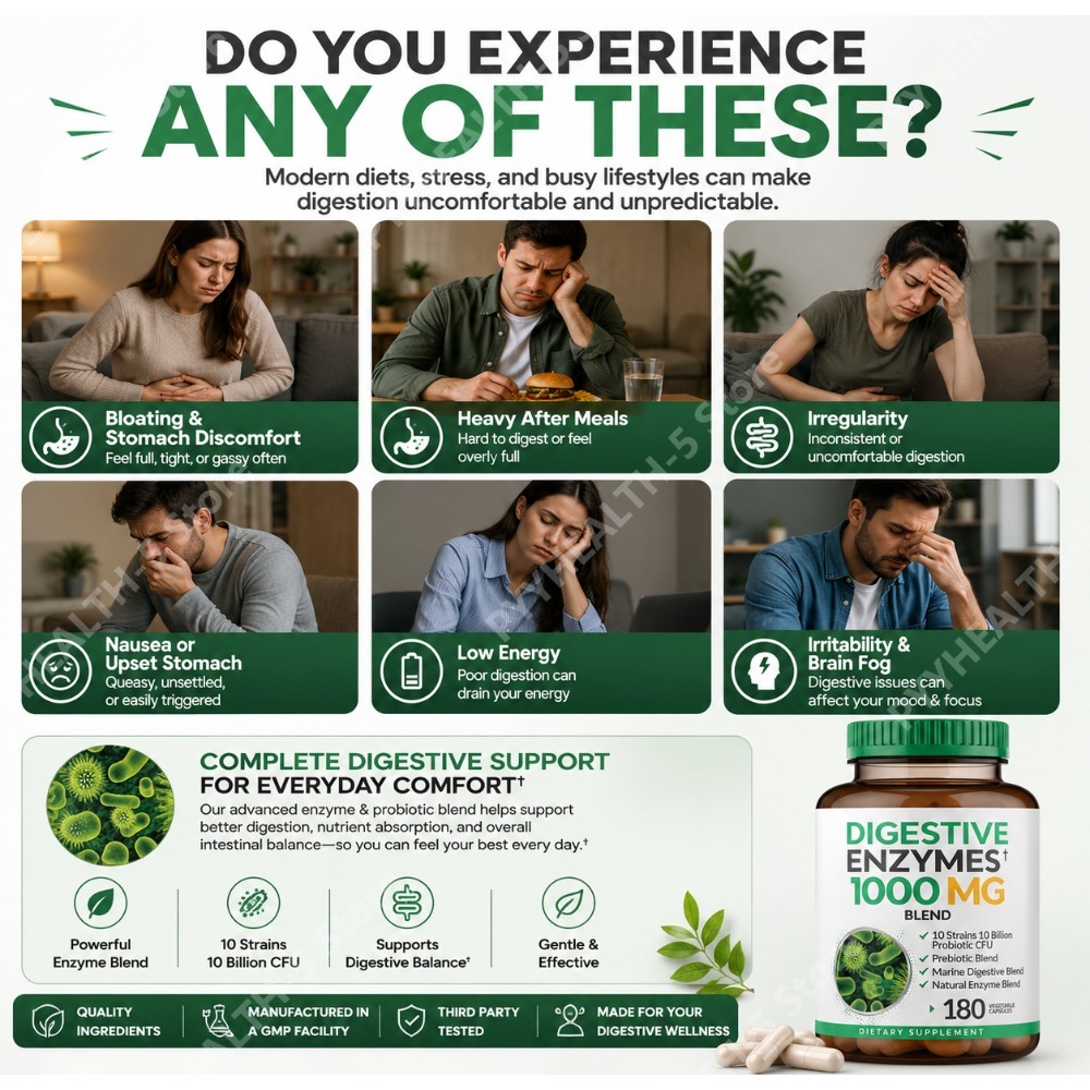 Digestive Enzyme Supplement 18 - Digestive Enzyme Blend incelemesi ve fiyatı