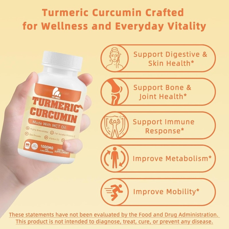 Turmeric curcumin supplement 5 - Zinc Supplement 50Mg incelemesi ve fiyatı