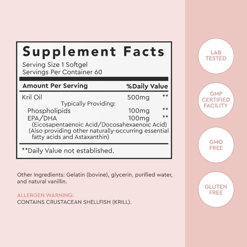 Antarctic Krill Oil 500mg Phos - Krill Oil Supplement incelemesi ve fiyatı