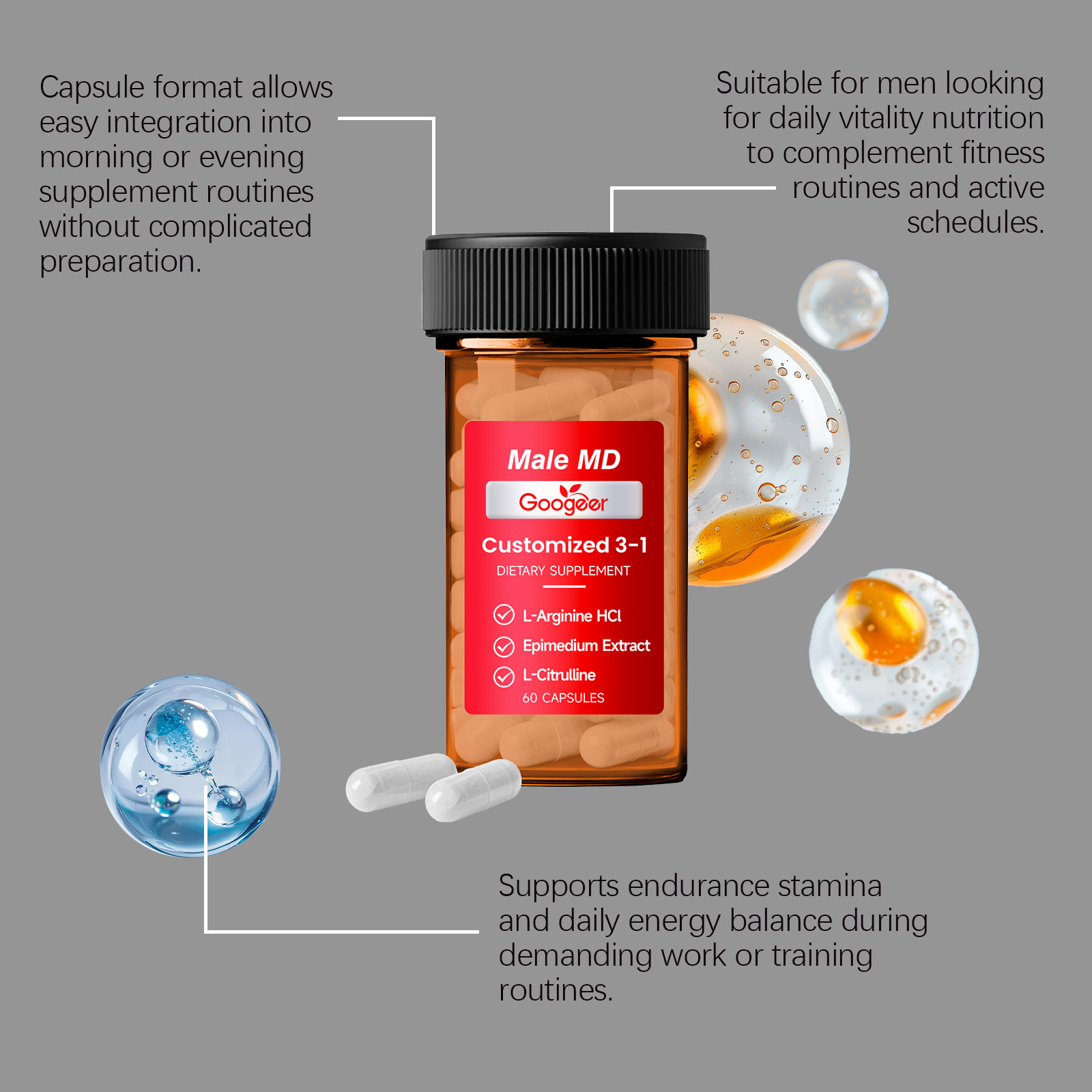 GOOGEER Men's Health Capsules  - Nutrition Fitness Health incelemesi ve fiyatı