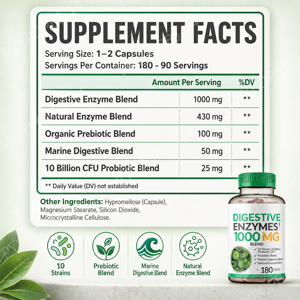 Digestive Enzymes 1000 Mg Blen - Digestive Enzyme Blend incelemesi ve fiyatı