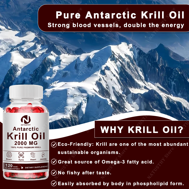 Antarctic Krill Oil 2000mg 120 - Krill Oil Supplement incelemesi ve fiyatı