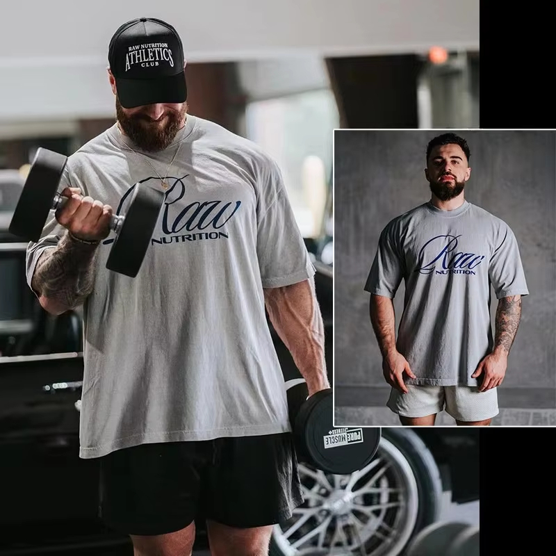 Men's Neutral Tone Gym T-Shirt - Nutrition And Fitness incelemesi ve fiyatı