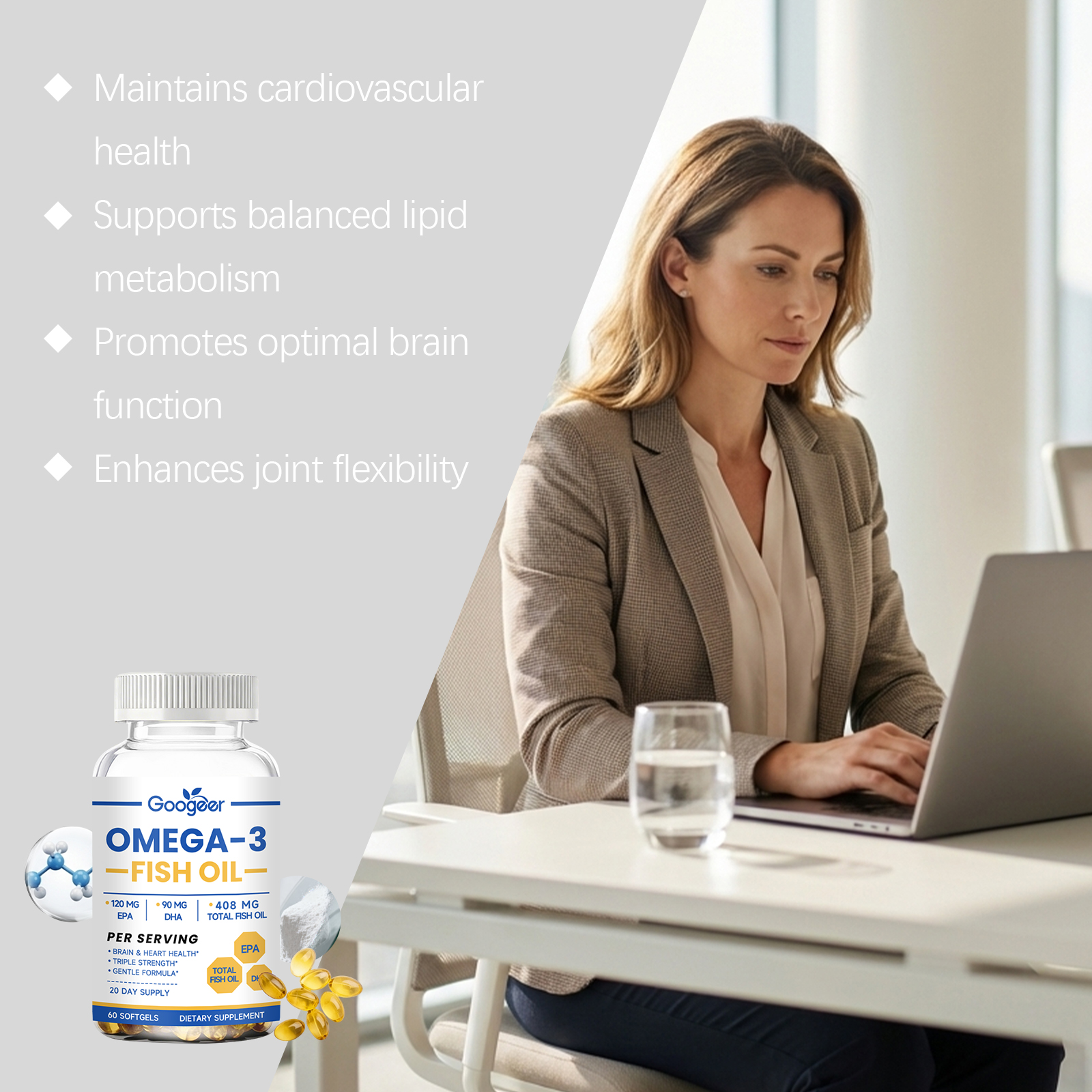 Fish Oil Softgels, Daily Energ - Omega 3 Fish Oil incelemesi ve fiyatı