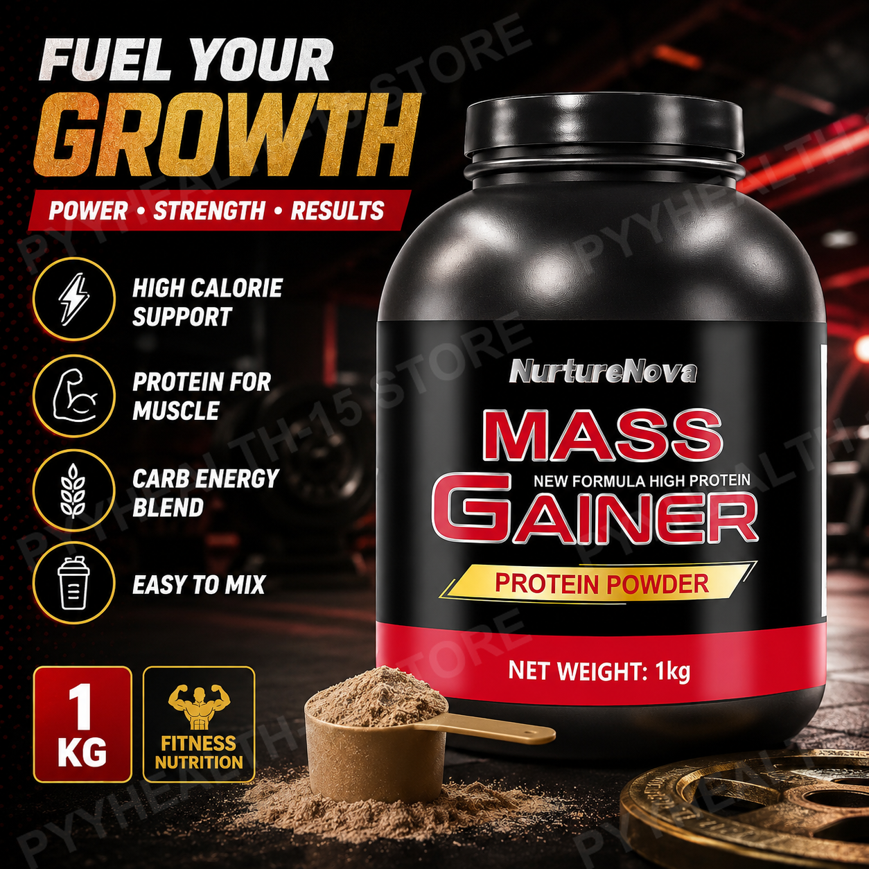 Mass Gainer Protein Powder 1kg - Nutrition And Fitness incelemesi ve fiyatı
